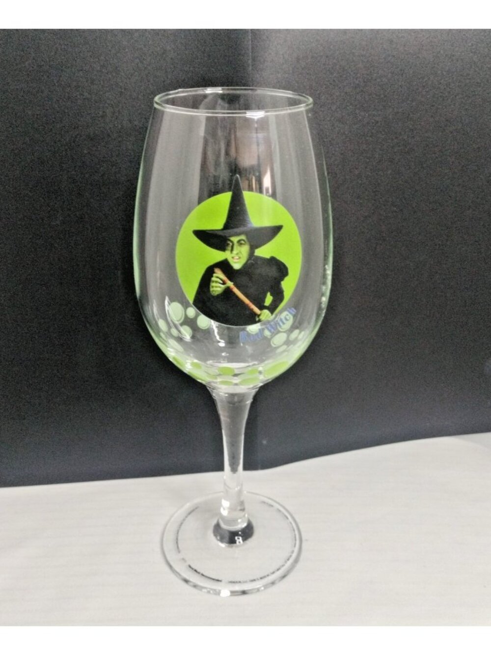 Wizard of Oz Bad Witch Wine  Glass 9"X3"1/2